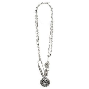 Necklace With A Pendant Etched With Smokey Crystal Made With Zinc Alloy by JOE COOL