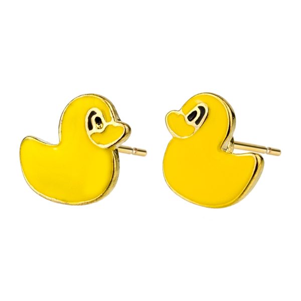 Stud Earring Duck Made With Tin Alloy by JOE COOL
