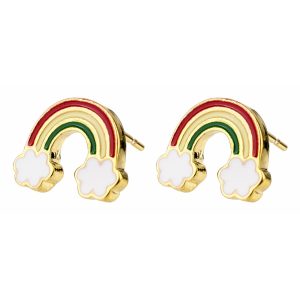 Stud Earring Rainbow Made With Tin Alloy by JOE COOL