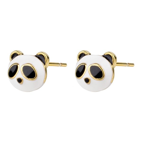 Stud Earring Panda Made With Tin Alloy by JOE COOL