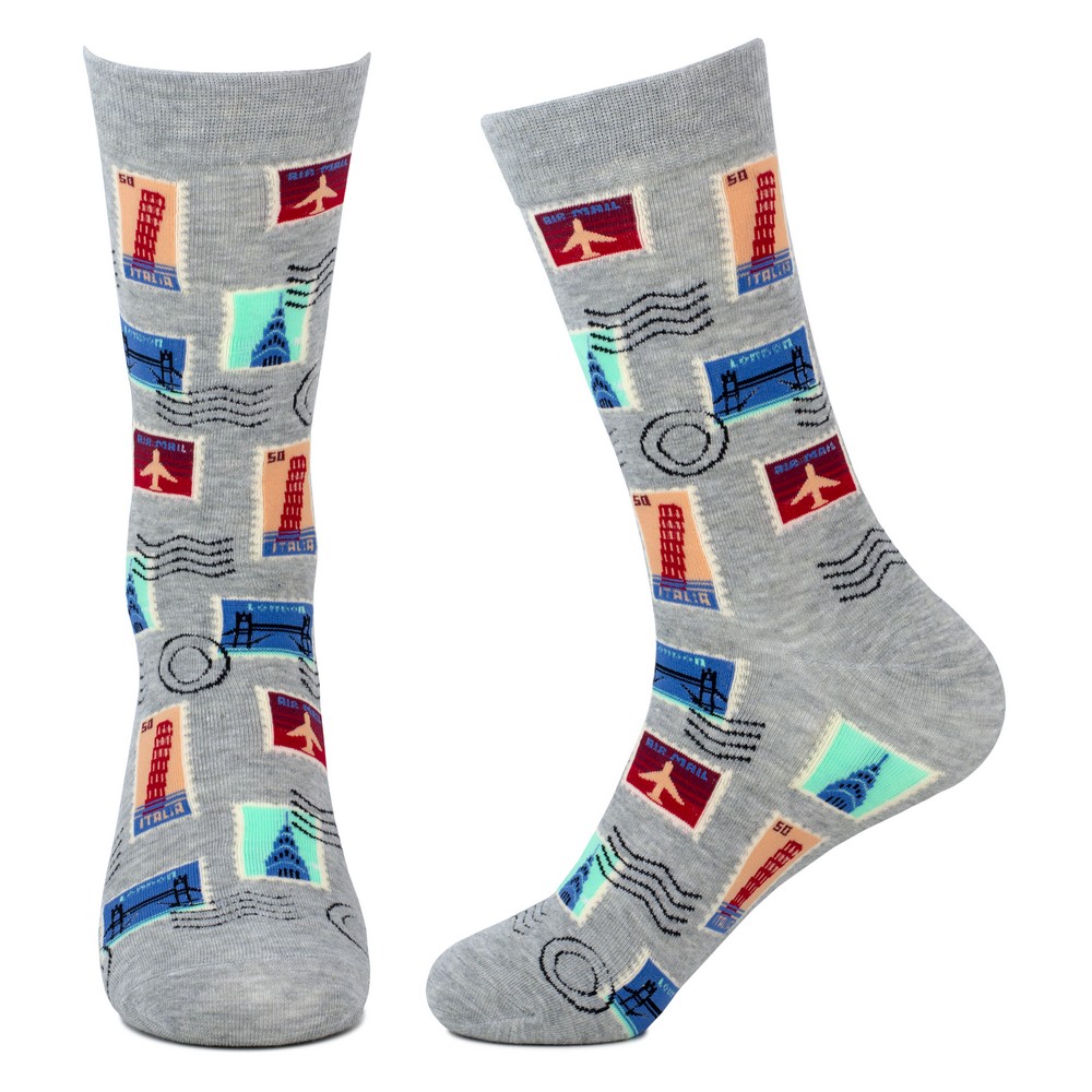 Socks Gents Stamp Collecting Made With Cotton & Spandex - Image 2