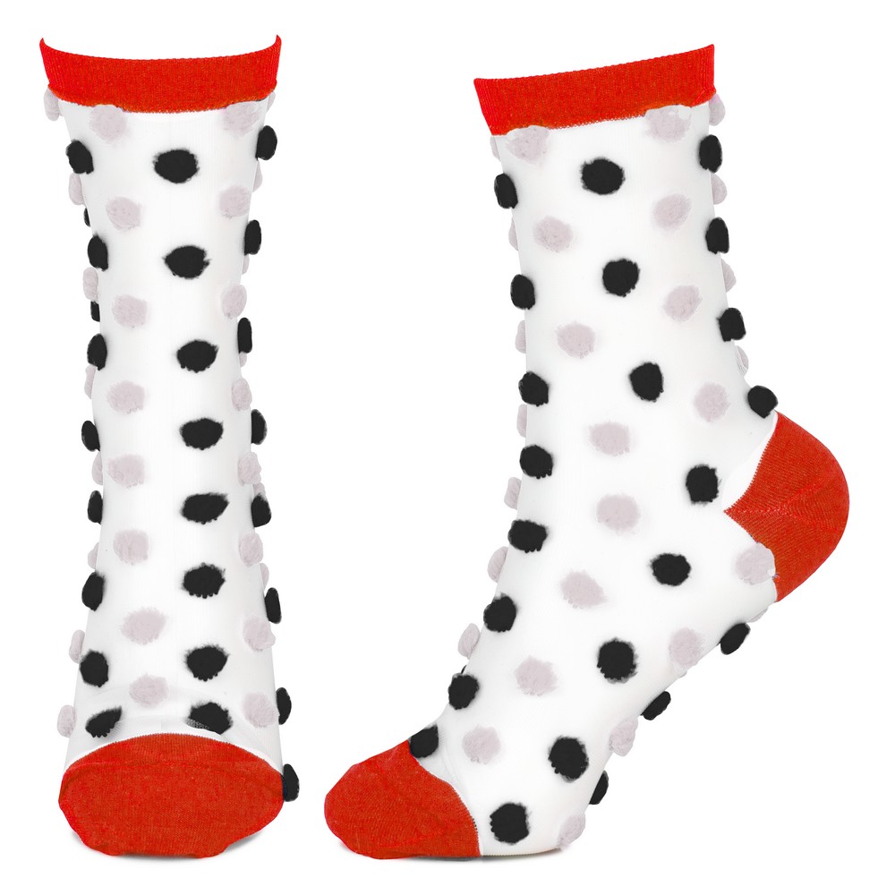 Socks Pom Pom Sheer Made With Polyester & Nylon - Image 2