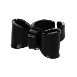 Ring acrylic bow black