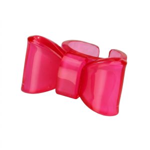 Ring acrylic bow pink