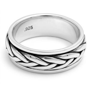 Ring Weaved Spinning Centre Made With 925 Silver
